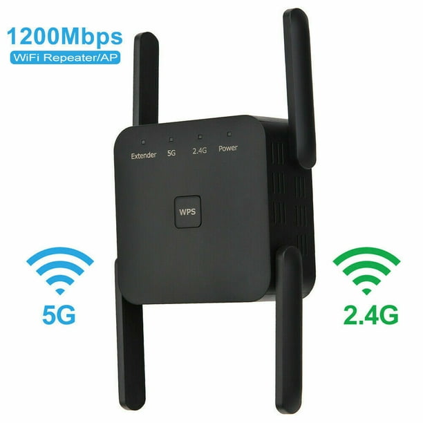 Wireless Signal Repeater Booster 2.4 /& 5GHz Dual Band 4 Antennas 360/° Full Coverage 1200Mbps, White Extend WiFi Signal to Smart Home /& Alex Devices WiFi Range Extender 1200Mbps